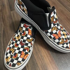 Vans Classic Butterfly Checkerboard Slip On-Shoes Women’s Missy size 5